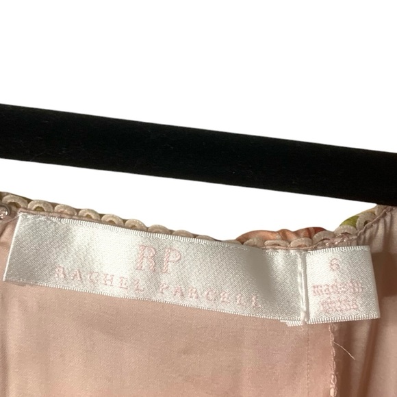 Rachel Parcell 6 Peach Floral Puff Sleeve Romantic Prairie Cottagecore Dress - Picture 4 of 7